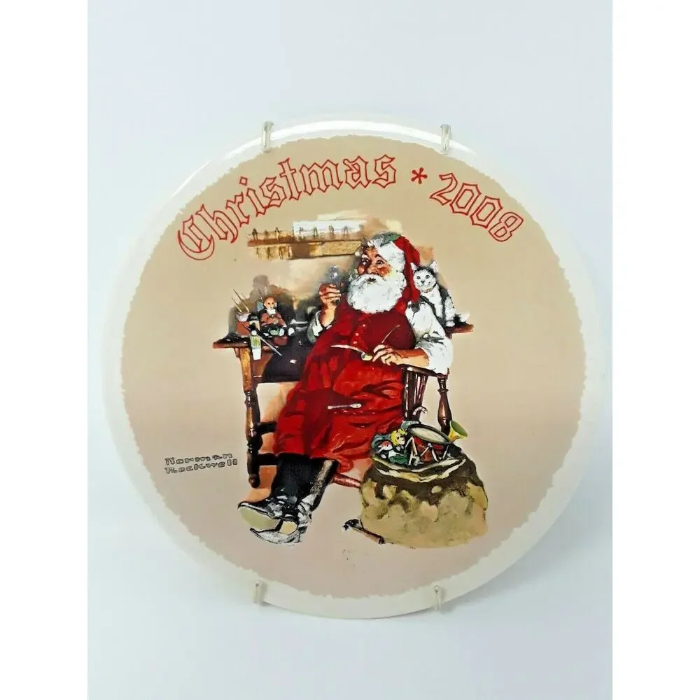 Vintage Norman Rockwells Plates Christmas Home Decor Collectors Bundle Lot